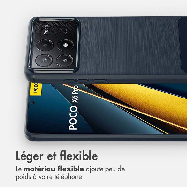 imoshion Coque Brushed Xiaomi Poco X6 Pro - Bleu foncé