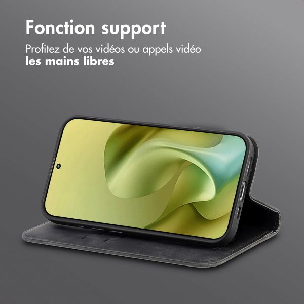imoshion Étui de téléphone portefeuille Slim Motorola Moto G86 - Noir