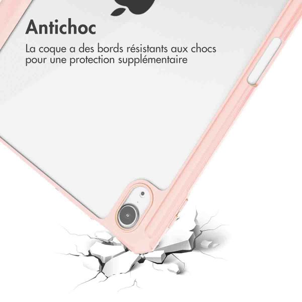 imoshion Coque tablette rigide Trifold iPad Air 11 pouces (2025) M3 / (2024) M2 / Air 5 (2022) / Air 4 (2020) - Rose