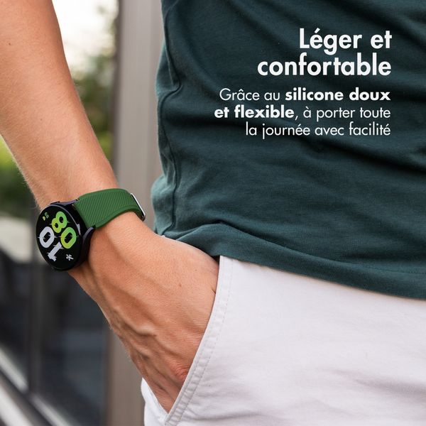 imoshion Bracelet en silicone souple - Connexion universelle 20 mm - Vert foncé