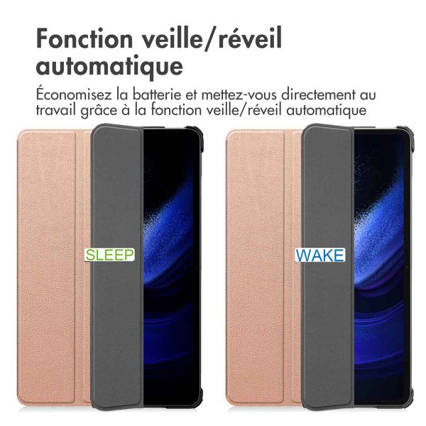imoshion Coque tablette Trifold Xiaomi Pad 6 / 6 Pro - Rose Doré