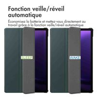 imoshion Coque tablette Trifold Samsung Galaxy Tab S9 11.0 pouces / Tab S10 FE / S9 FE 10.9 pouces - Vert foncé