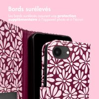imoshion Étui de télephone portefeuille Design Apple iPhone 16e - Bloom Love Blush