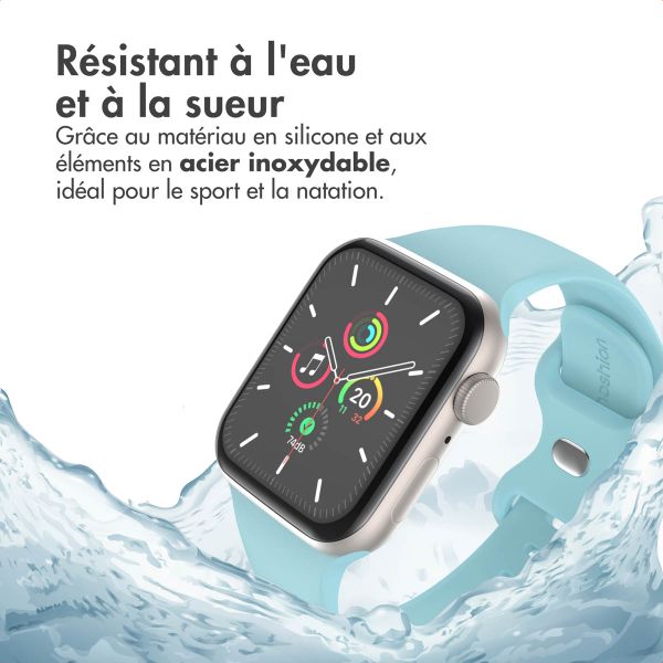 imoshion Bracelet en silicone⁺ Apple Watch Series 1 á 9 / SE (38/40/41 mm) | Series 10 (42 mm) - Bleu Saphir - Taille S/M