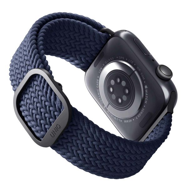 Uniq Bracelet tressé Aspen Apple Watch Series 1 t/m 9 / SE (38/40/41 mm) | Series 10 / 11 (42 mm) - Oxford Blue