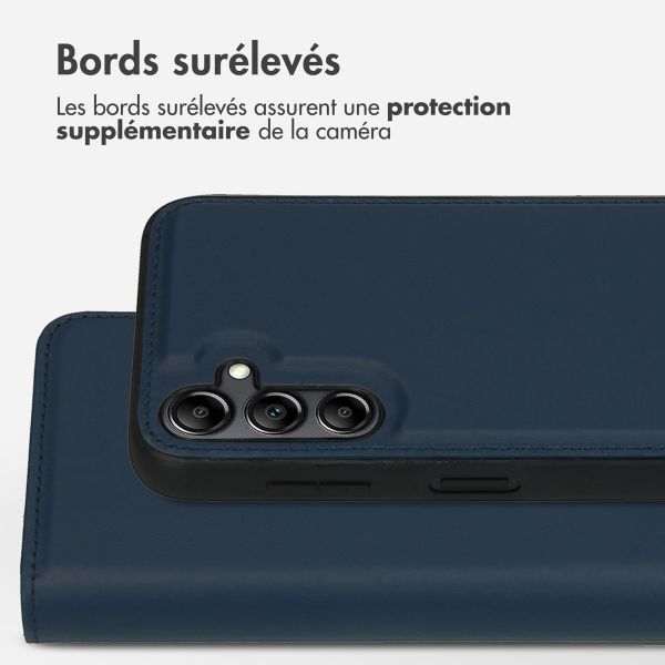 Accezz Étui de téléphone portefeuille en cuir de qualité supérieure 2 en 1 Samsung Galaxy A14 (5G/4G) - Bleu foncé