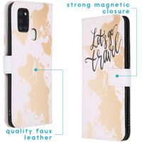 imoshion Coque silicone design Galaxy A21s - Let's Go Travel White