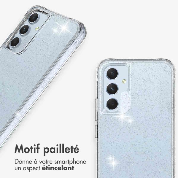 imoshion Coque arrière transparente Pailletée Samsung Galaxy A54 (5G) - Argent