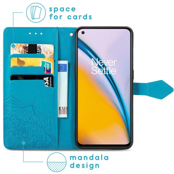 imoshion Etui de téléphone portefeuille Mandala OnePlus Nord 2 - Turquoise