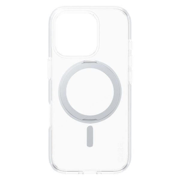 CARE by PanzerGlass Coque Kickstand MagSafe iPhone 16 Pro - Argent