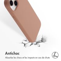 Accezz Coque Liquid Silicone avec MagSafe Apple iPhone 13 Mini - Lichtbruin