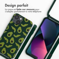 imoshion Coque design en silicone avec cordon iPhone 13 - Avocado Green