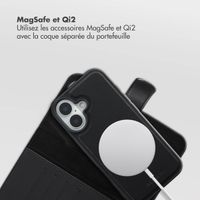 Selencia Étui portefeuille amovible Olyn avec MagSafe Apple iPhone 16 - Noir