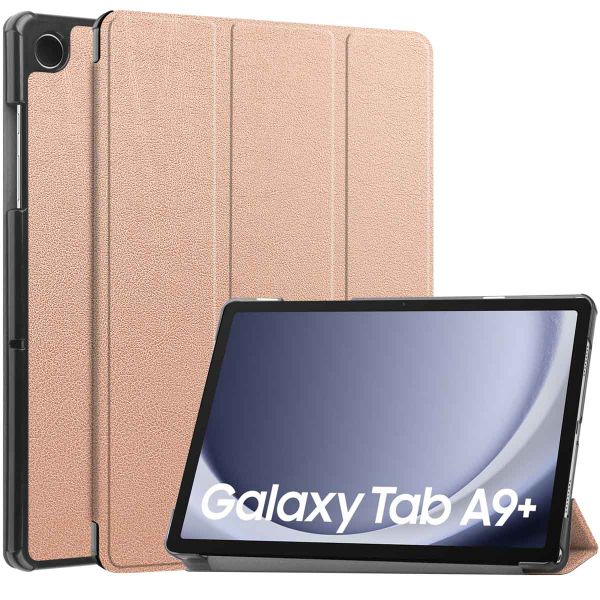 imoshion Coque tablette Trifold Samsung Galaxy Tab A9 Plus - Rosé Dorée