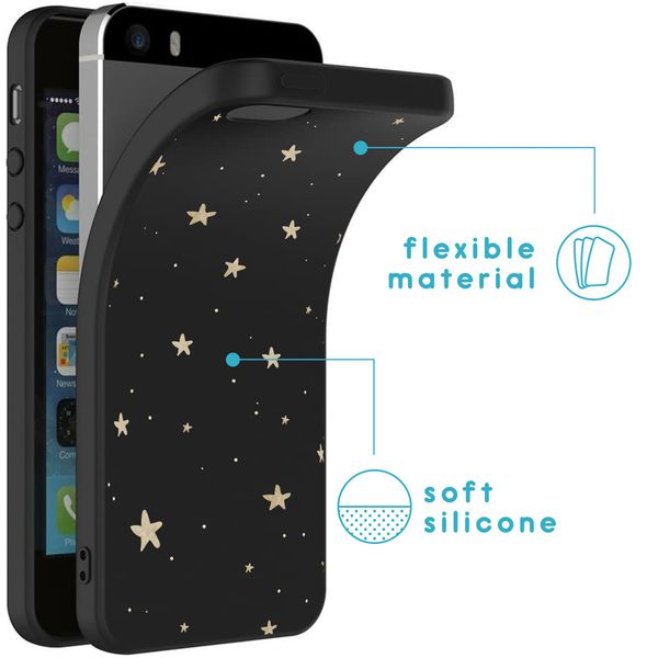 imoshion Coque Design iPhone 5 / 5s / SE - Etoiles / Noir