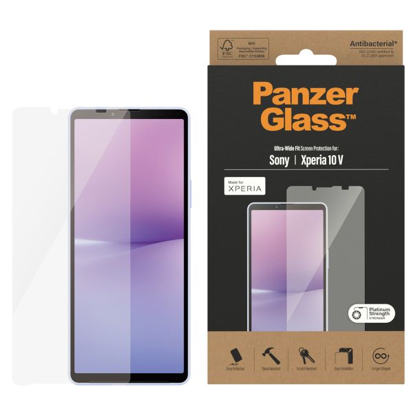 PanzerGlass Protection d'écran Ultra-Wide Fit Anti-bactérienne Sony Xperia 10 V