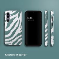 Selencia Coque arrière Vivid Tough Samsung Galaxy S23 FE - Colorful Zebra Pine Blue