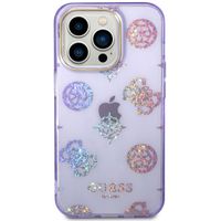 Guess Coque Peony Glitter iPhone 14 Pro Max - Violet