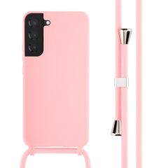 imoshion Coque en silicone avec cordon Samsung Galaxy S22 Plus - Rose