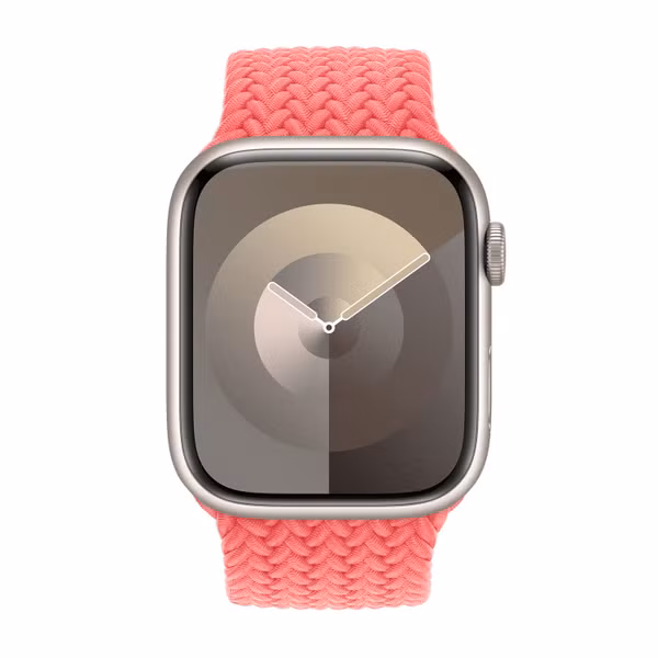 Apple Bracelet Solo tressé Apple Watch Series 1 - 9 / SE (38/40/41 mm) | Series 10 / 11 (42 mm) - Taille 9 - Guava