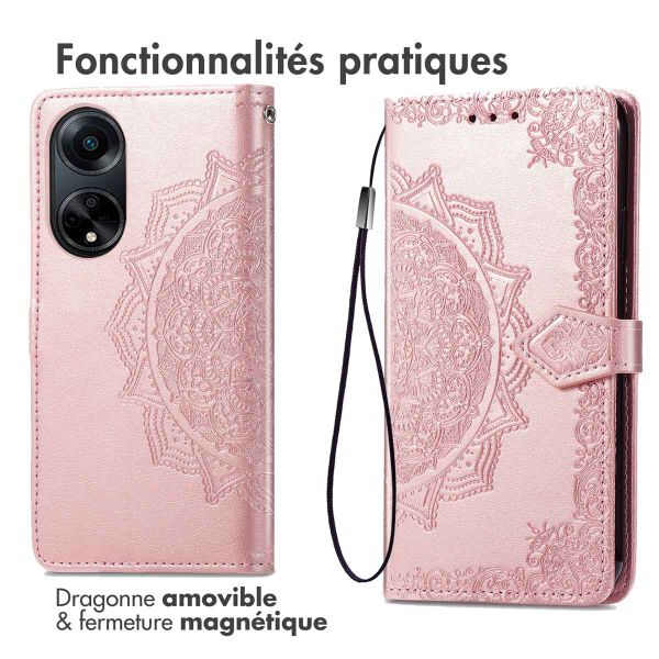 imoshion Etui de télephone Mandala Oppo A98 - Rose Doré