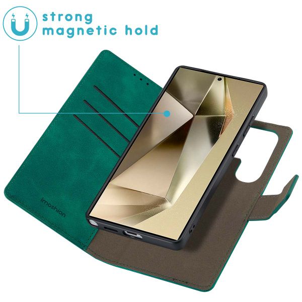 imoshion Etui de télephone luxe 2-en-1 amovible Samsung Galaxy S25 Ultra - Vert foncé
