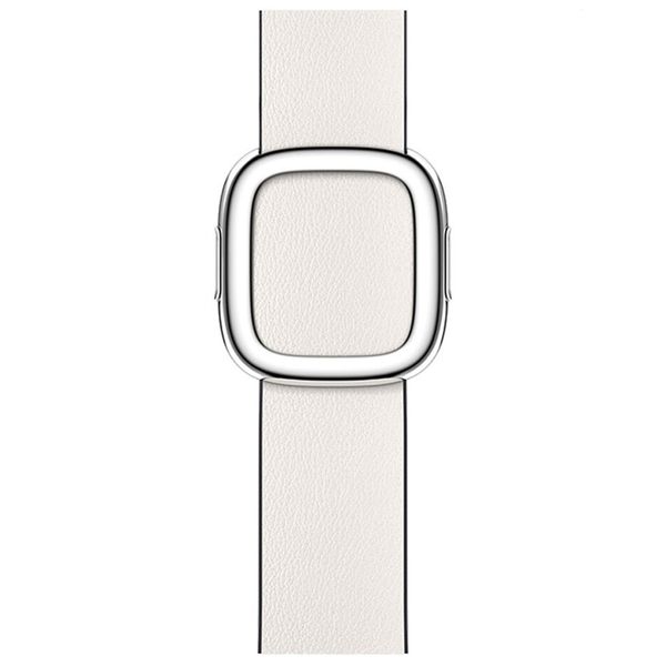 Apple Leather Band Modern Buckle Apple Watch Series 1-9 / SE - 38/40/41 mm / Series 10 - 42 mm - Taille M - Chalk