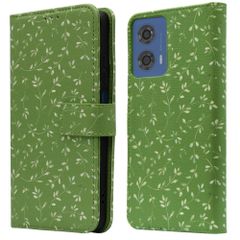 imoshion Étui de téléphone portefeuille Design Motorola Moto G04 / G24 - Green Flowers