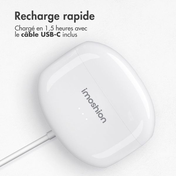 imoshion Aura Pro Écouteurs intra-auriculaires sans fil - Réduction active du bruit (ANC) - Blanc