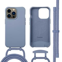 imoshion Coque arrière Color avec cordon amovible et MagSafe Apple iPhone 13 Pro - Ash Blue