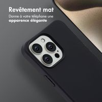 imoshion Coque arrière Color avec cordon amovible et MagSafe Apple iPhone 15 Pro Max - Noir