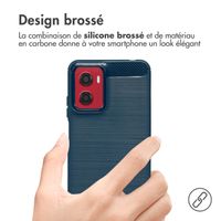imoshion Coque Brushed Motorola Moto G05 / E15 - Bleu foncé