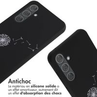 imoshion Coque design en silicone avec cordon Samsung Galaxy A35 - Dandelion Black