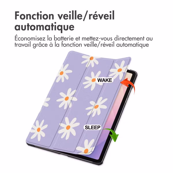 imoshion Coque tablette Design Trifold Samsung Galaxy Tab S11 - Flowers Distance