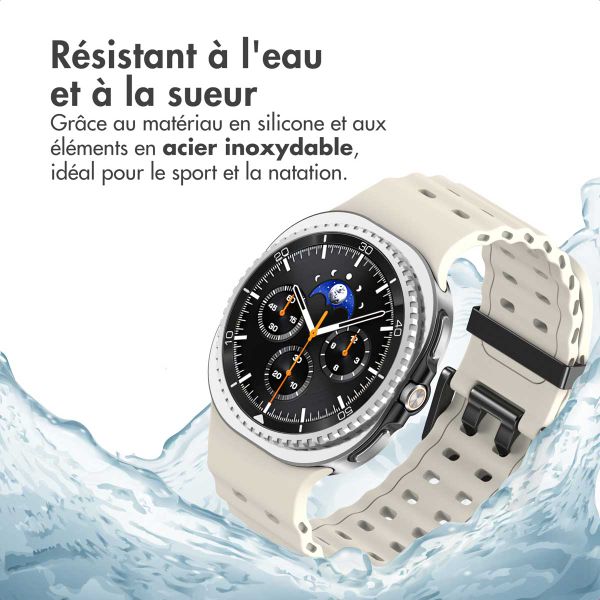 imoshion Bracelet Ocean en silicone Samsung Galaxy Watch 8 (40/44mm) / Classic (46mm) - Lumière stellaire
