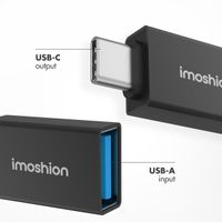 imoshion 2x Adaptateur USB-C (mâle) vers USB-A 3.1 (femelle) - OTG - Noir