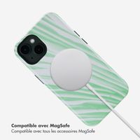 Selencia Coque arrière Vivid avec MagSafe Apple iPhone 14 - Nature Grayed Jade