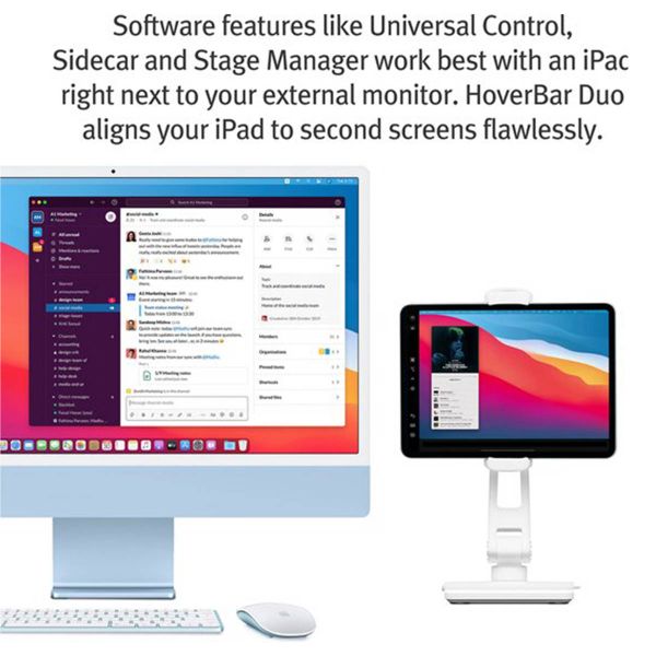 Twelve South HoverBar Duo 2e génération - Support de tablette - Réglable - Noi