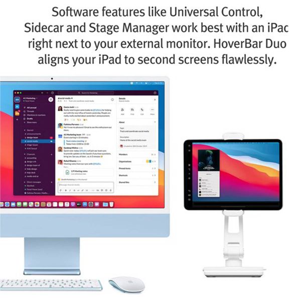 Twelve South  HoverBar Duo 2e génération - Support de tablette - Réglable - Noi