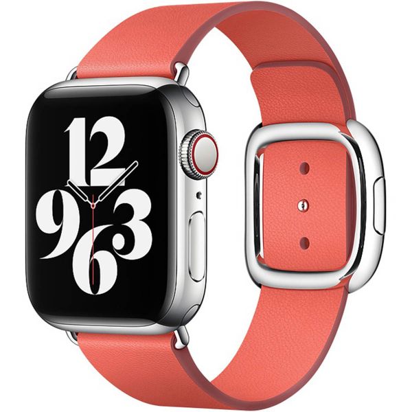 Apple Leather Band Modern Buckle Apple Watch Series 1 á 9 / SE (38/40/41 mm) | Series 10 (42 mm) - Taille S - Pink Citrus