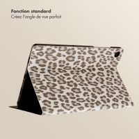 Selencia Coque tablette Sabi avec imprimé léopard Samsung Galaxy Tab A11 Plus - Soft Ivory