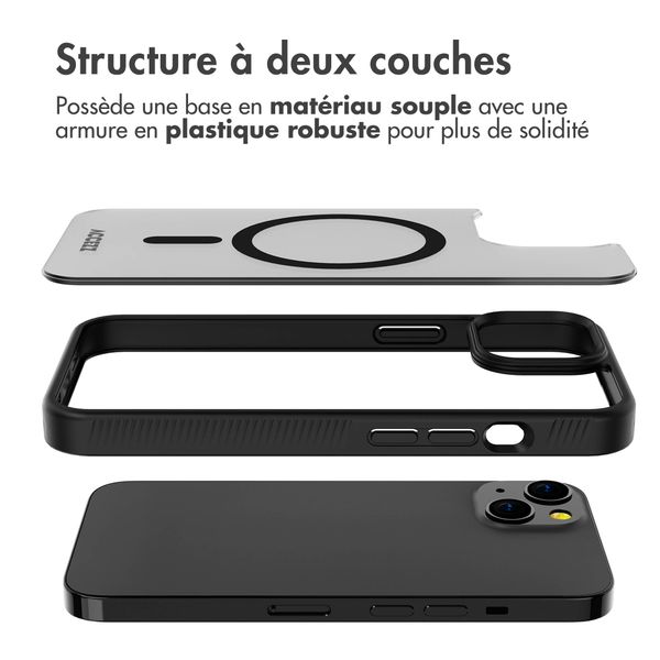 Accezz Coque Givrée Robuste avec MagSafe Apple iPhone 13 - Noir
