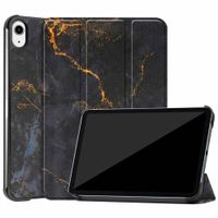 imoshion Coque tablette Design Trifold Apple iPad Mini 7 (2024) / iPad Mini 6 (2021) - Black Marble