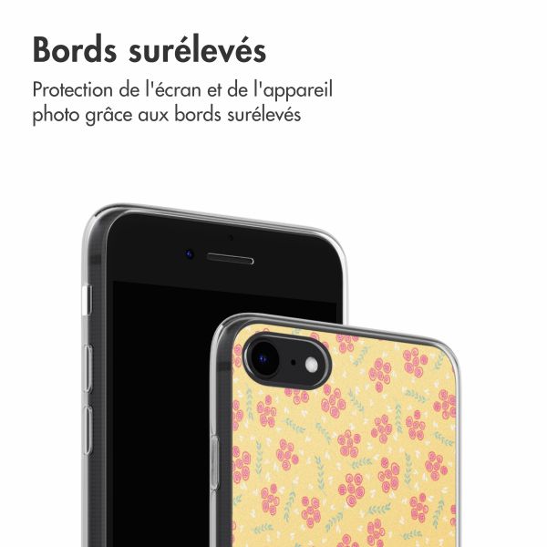 imoshion Coque design pour iPhone SE (2022 / 2020) / 8 / 7 - Sunny Yellow Petite Flowers