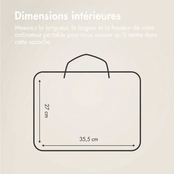 Accezz Leather Sac ordinateur 16 pouces - Beige