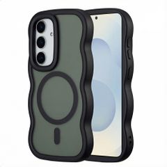 Selencia Coque arrière Wavy avec MagSafe Samsung Galaxy S24 / S25 - Noir