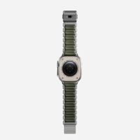 Nomad Bracelet Stratos Apple Watch | 44/45/46/49 mm - Forest Green / Natural Titanium