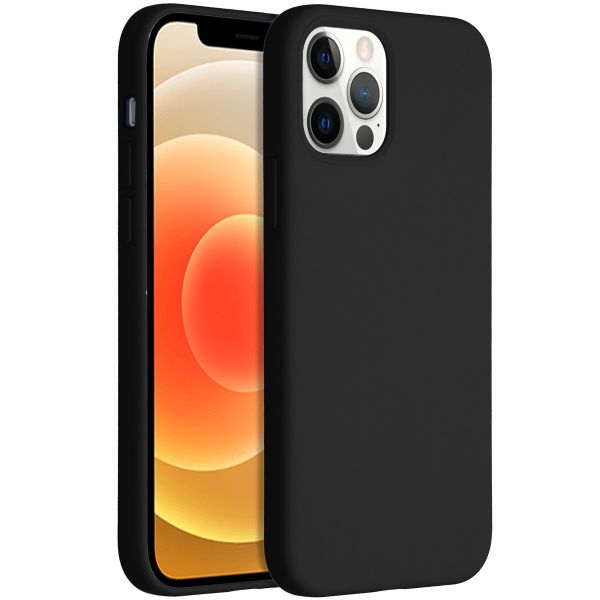 Accezz Coque Liquid Silicone iPhone 12 (Pro) - Noir