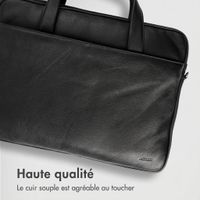Accezz Leather Sac ordinateur 16 pouces - Noir