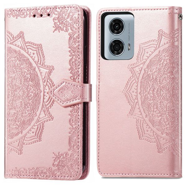 imoshion Etui de téléphone portefeuille Mandala Motorola Moto G24 Power - Rose Dorée